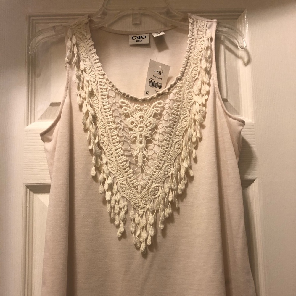 Cream tank shirt
